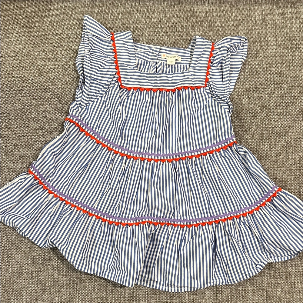 Crewcuts red, white and blue Fourth of July dress with rick-rack, 3T 🇺🇸🇺🇸
